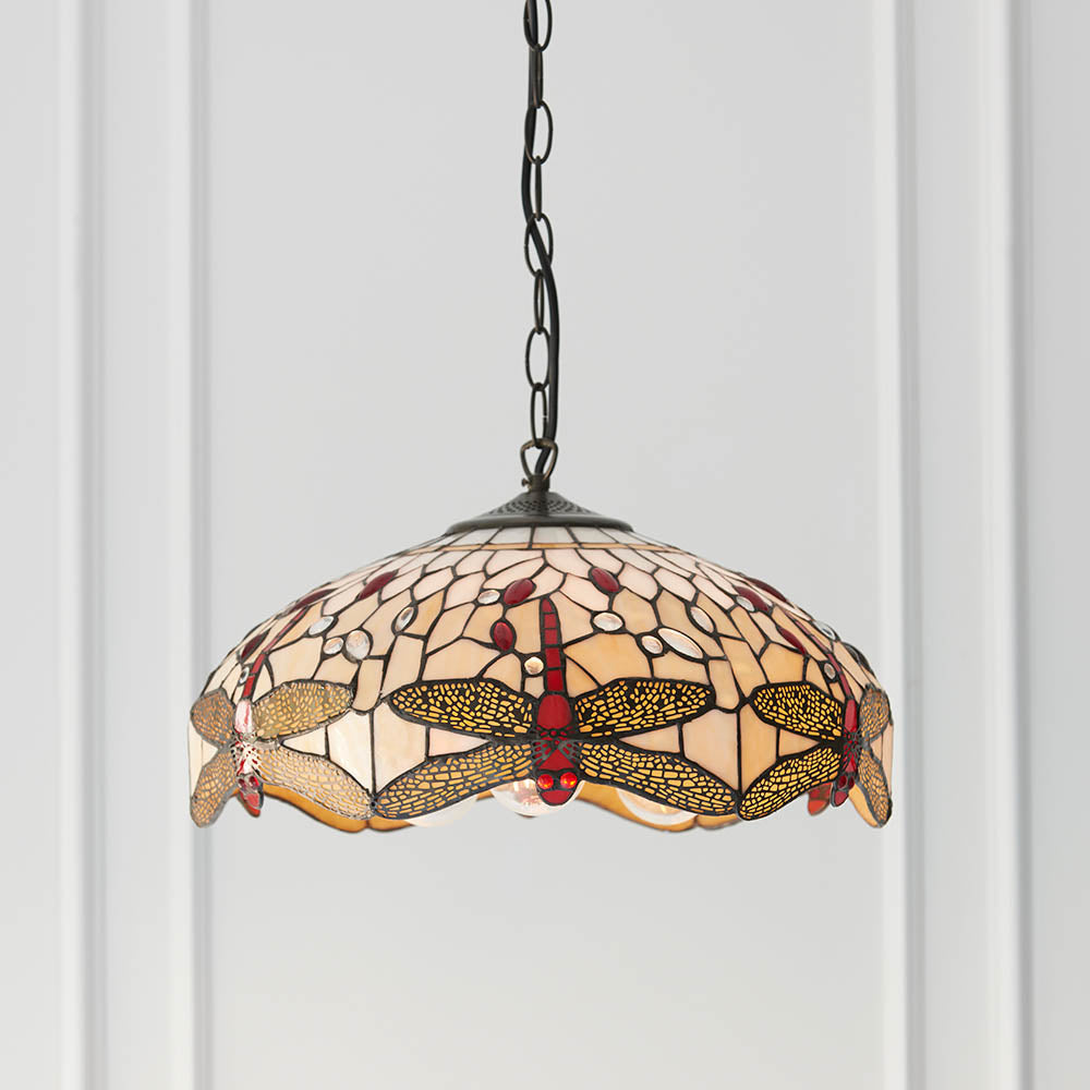 Dragonfly beige Medium 3lt pendant