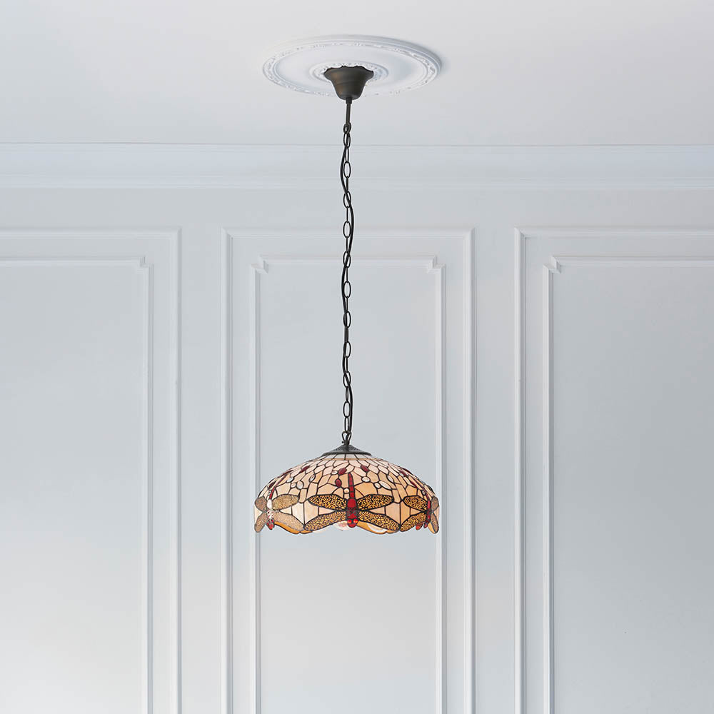 Dragonfly beige Medium 3lt pendant