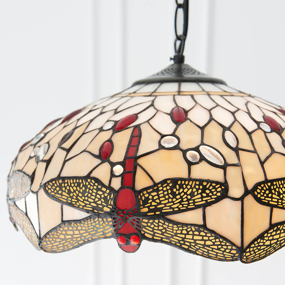 Dragonfly beige Medium 3lt pendant