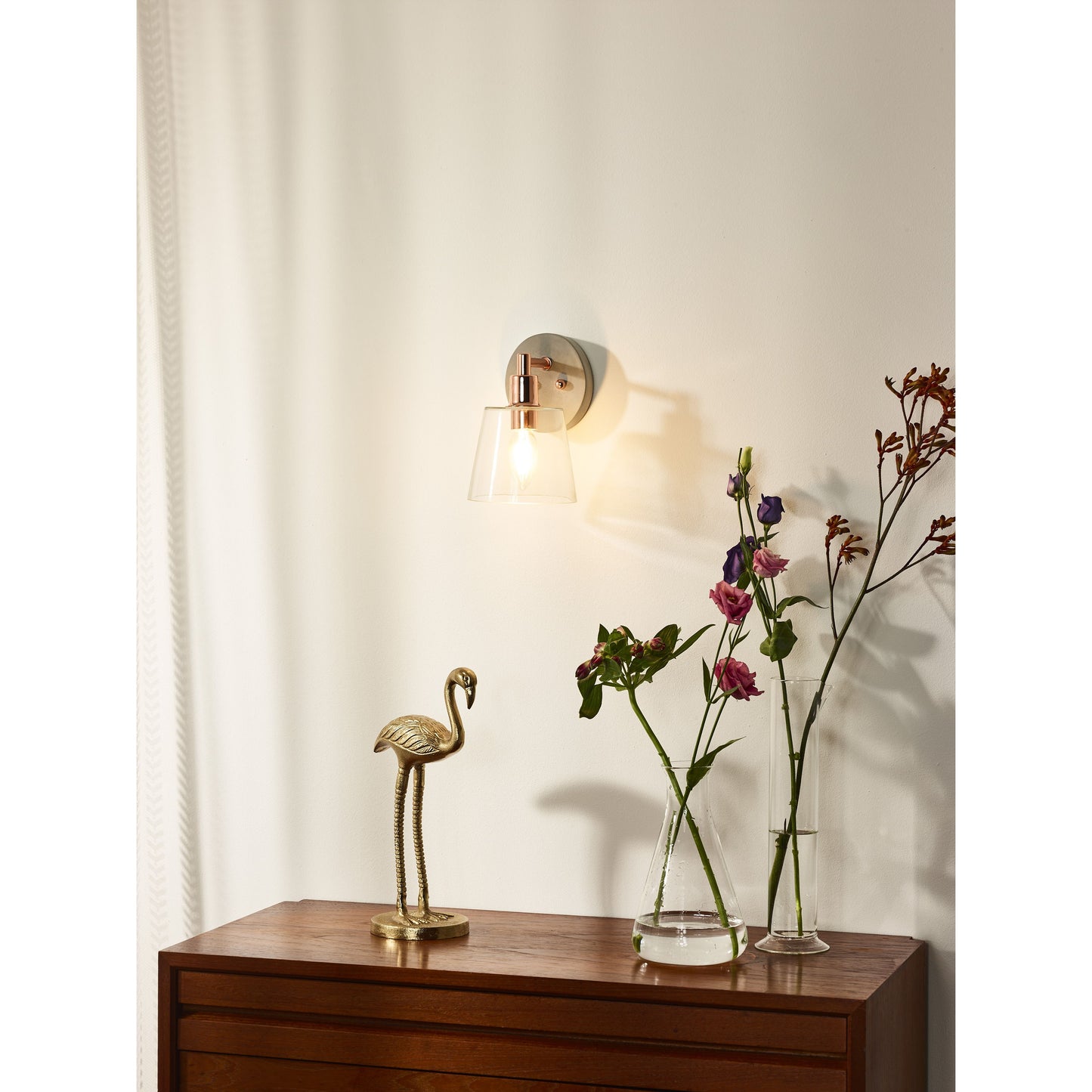 Lucide VITRI - Wall light - 1xE14 - Copper