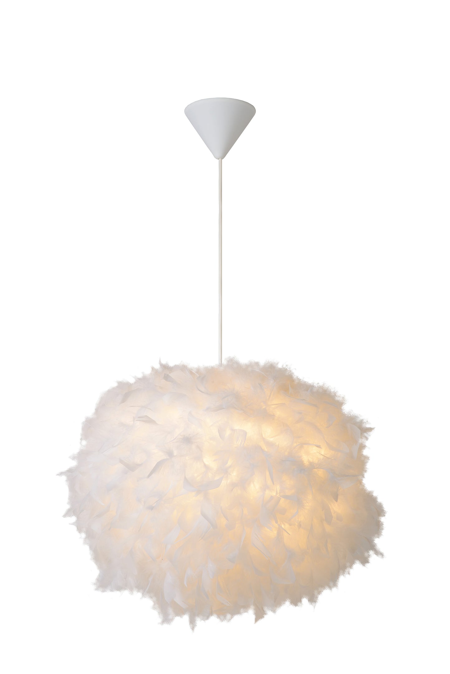 Lucide GOOSY SOFT - Pendant light - Ø 50 cm - 1xE27 - White