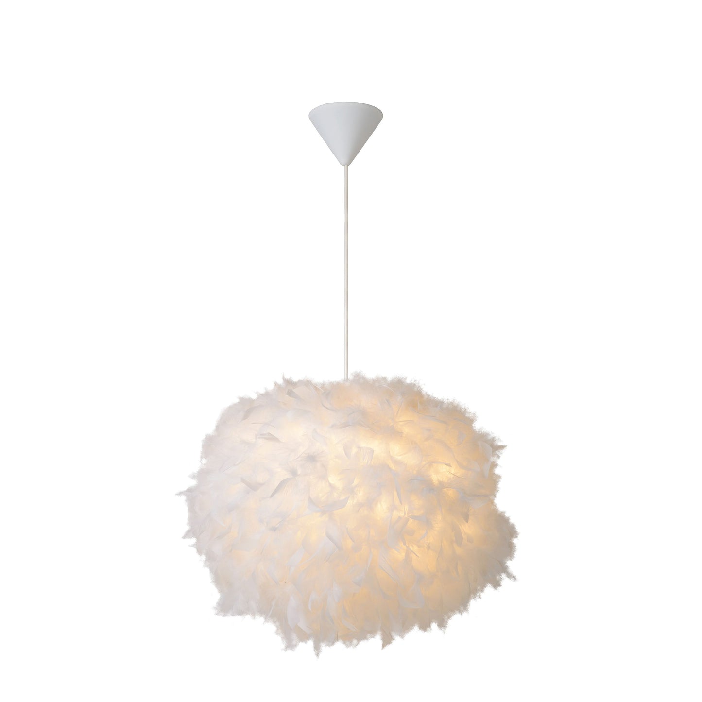 Lucide GOOSY SOFT - Pendant light - Ø 50 cm - 1xE27 - White