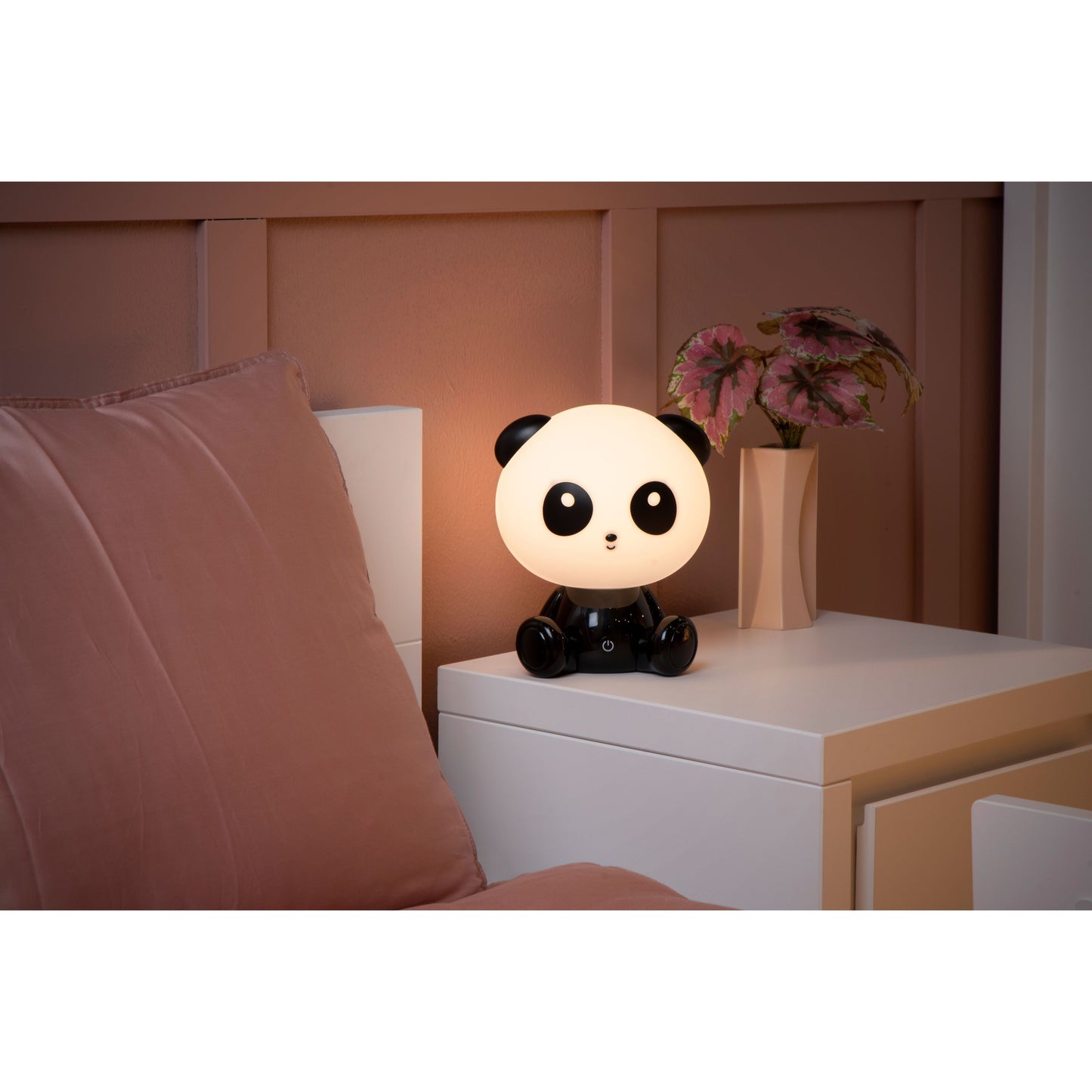 Lucide DODO PANDA - Table lamp Children - LED Dim. - 1x3W 4000K - 3 StepDim - Black