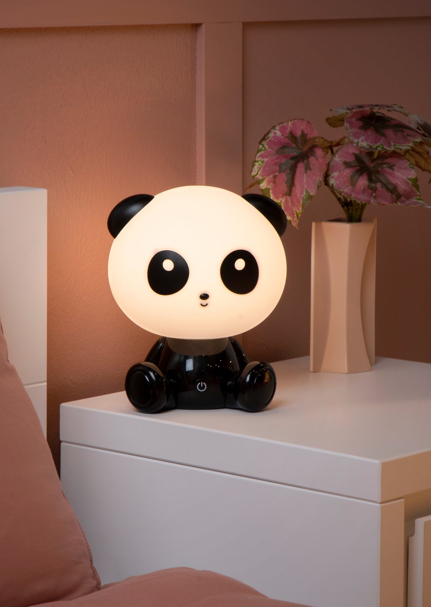 Lucide DODO PANDA - Table lamp Children - LED Dim. - 1x3W 4000K - 3 StepDim - Black