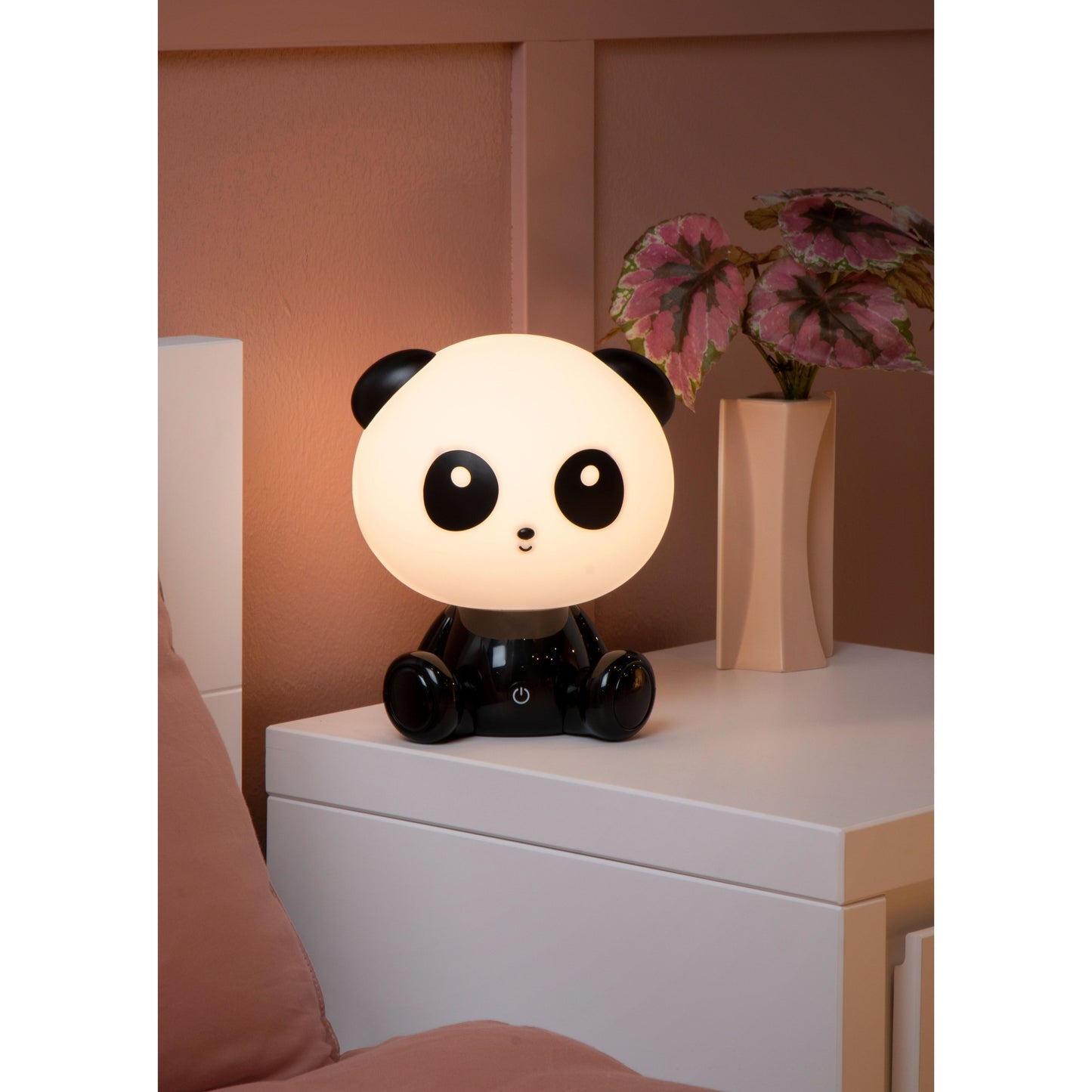 Lucide DODO PANDA - Table lamp Children - LED Dim. - 1x3W 4000K - 3 StepDim - Black