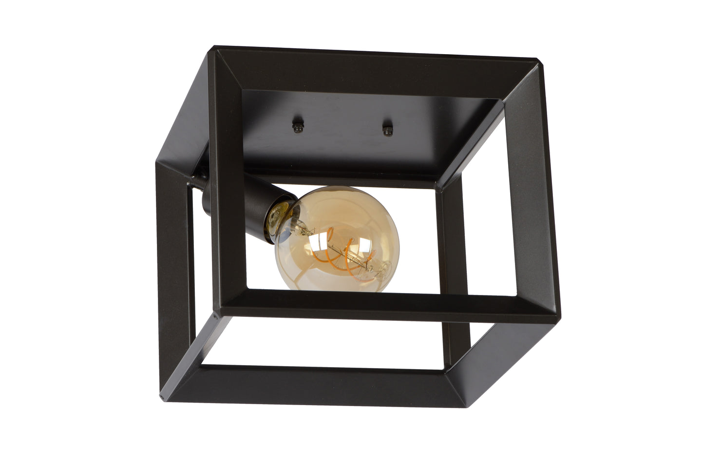 Lucide THOR - Flush ceiling light - 1xE27 - Grey iron