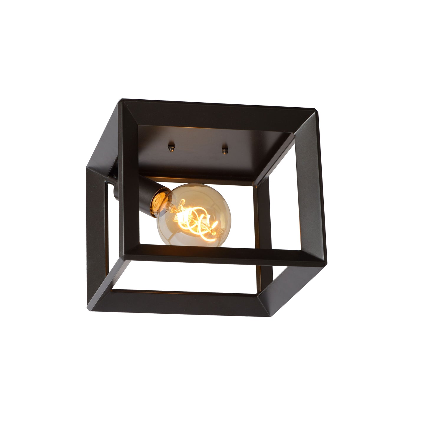 Lucide THOR - Flush ceiling light - 1xE27 - Grey iron