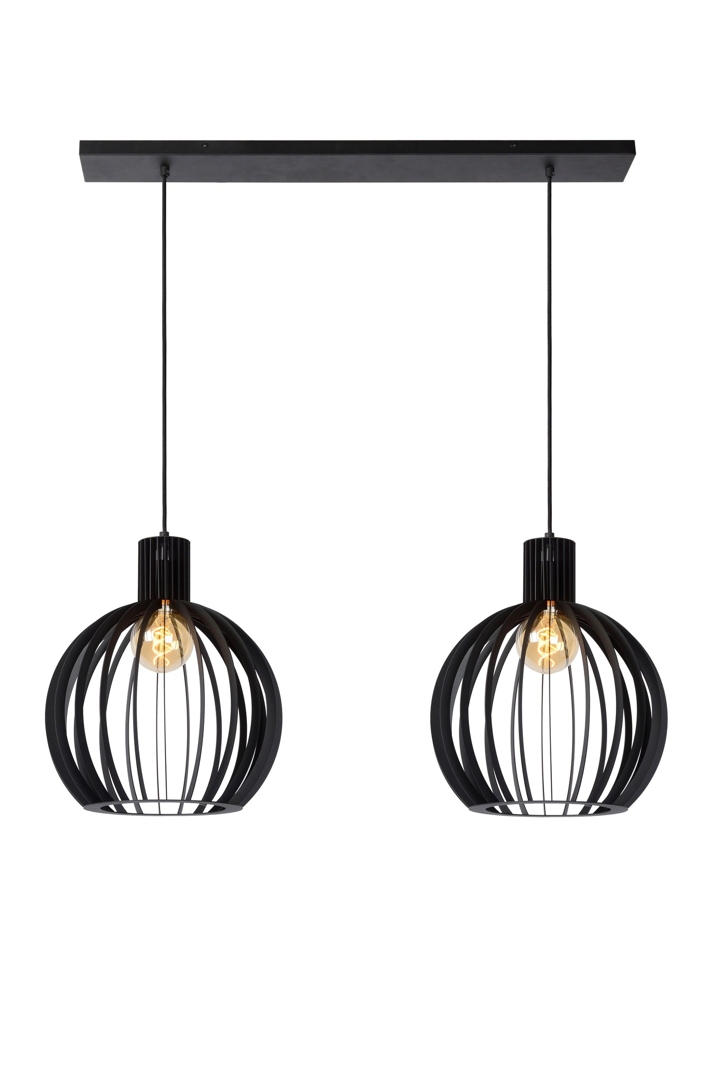 Lucide MIKAELA - Pendant light - 2xE27 - Black