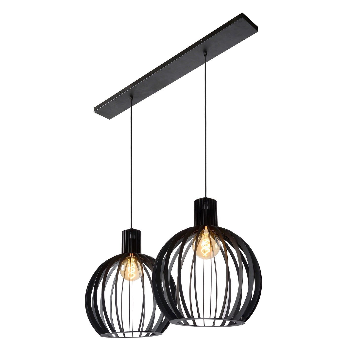 Lucide MIKAELA - Pendant light - 2xE27 - Black