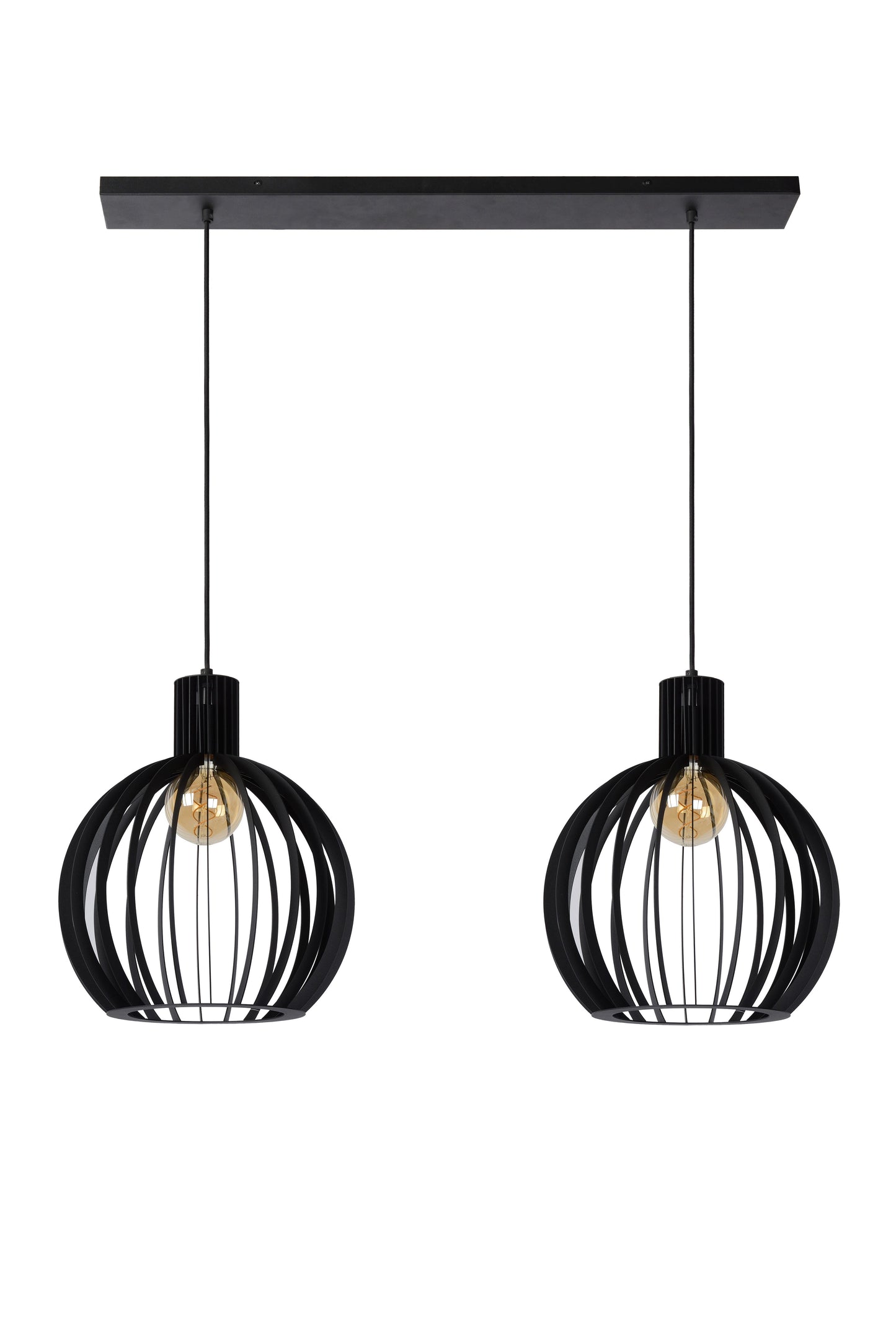 Lucide MIKAELA - Pendant light - 2xE27 - Black