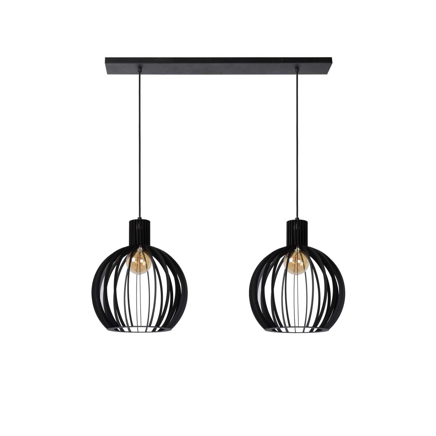 Lucide MIKAELA - Pendant light - 2xE27 - Black