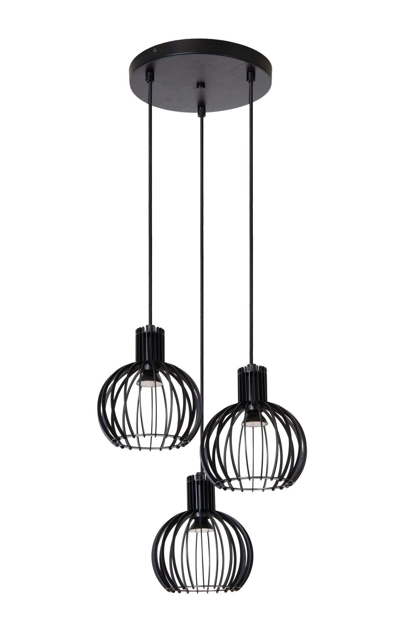 Lucide MIKAELA - Pendant light - Ø 32 cm - 3xE14 - Black