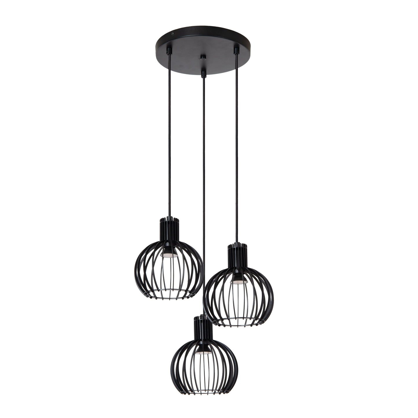 Lucide MIKAELA - Pendant light - Ø 32 cm - 3xE14 - Black