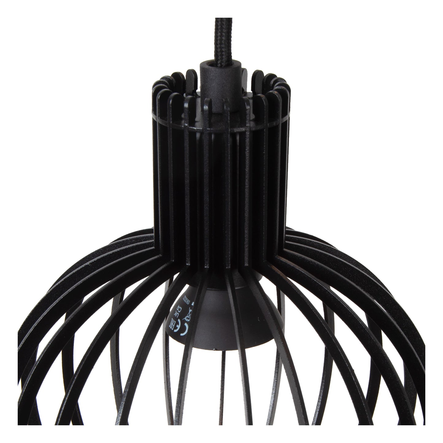 Lucide MIKAELA - Pendant light - Ø 35 cm - 6xE14 - Black