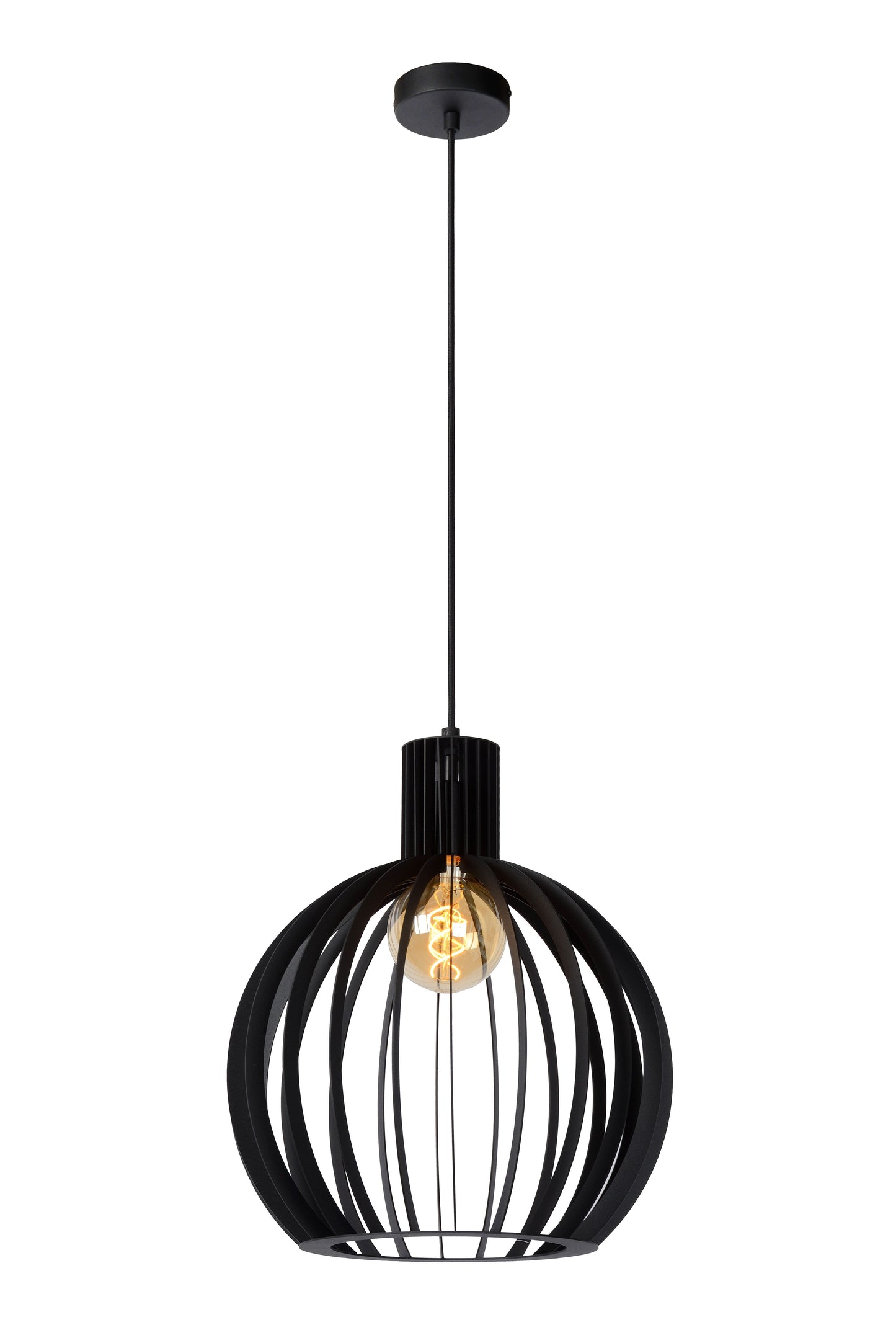 Lucide MIKAELA - Pendant light - Ø 35 cm - 1xE27 - Black