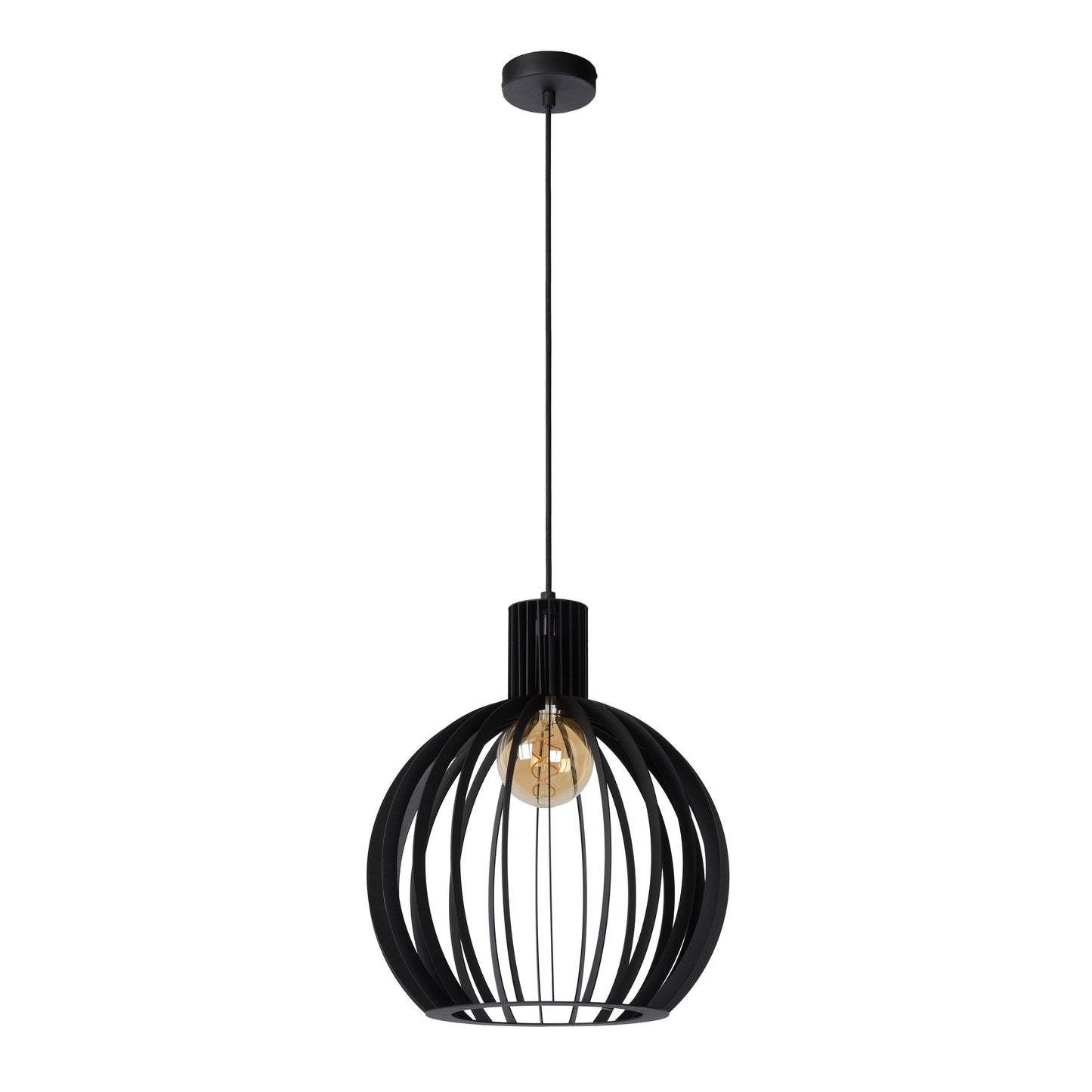 Lucide MIKAELA - Pendant light - Ø 35 cm - 1xE27 - Black