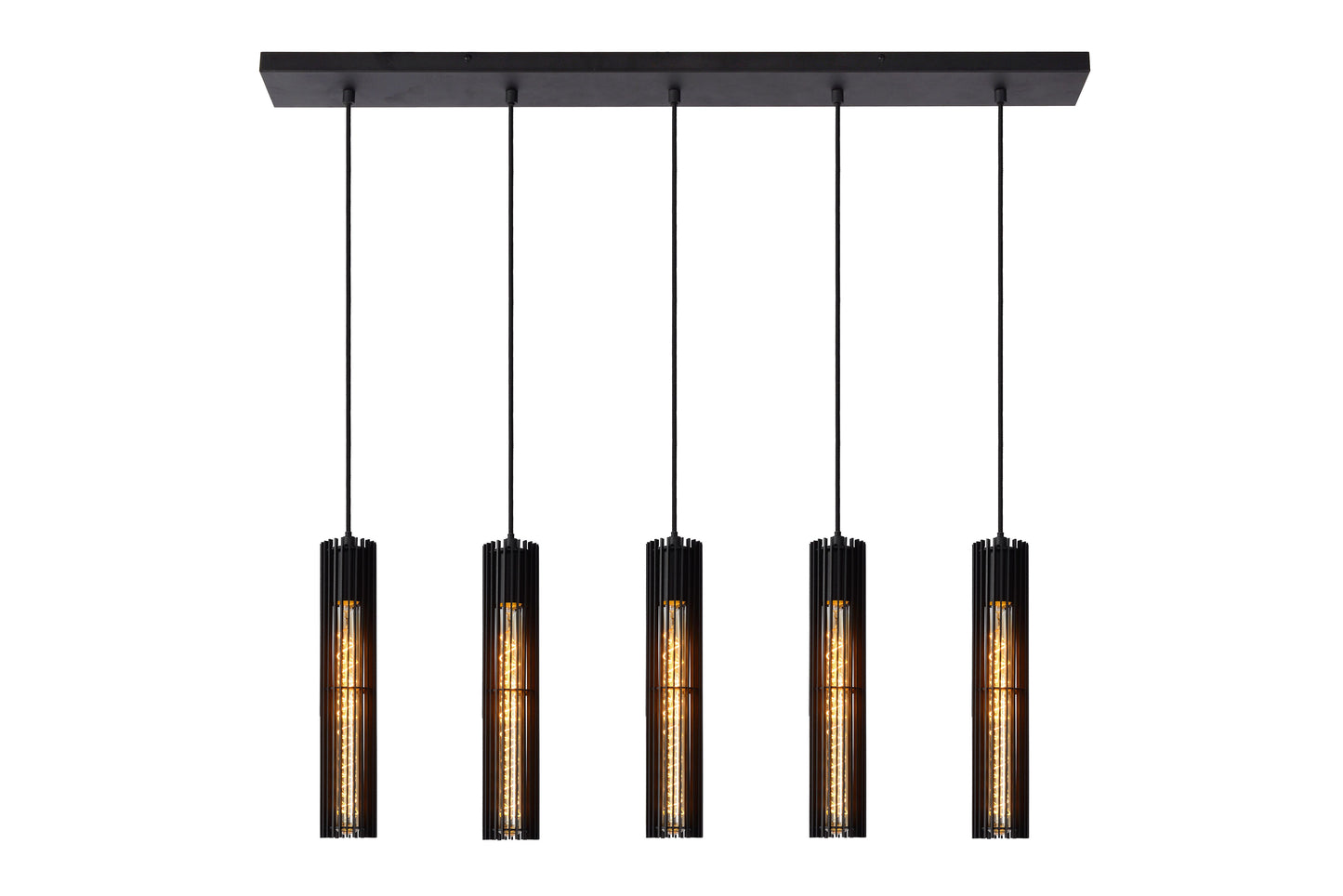 Lucide LIONEL - Pendant light - 5xE27 - Black