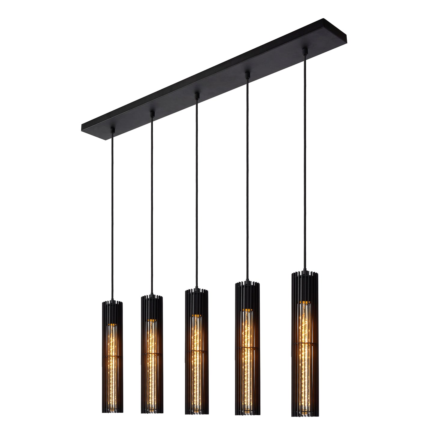 Lucide LIONEL - Pendant light - 5xE27 - Black