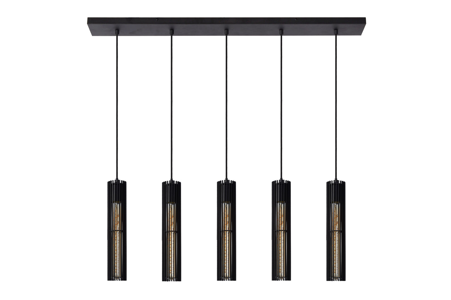 Lucide LIONEL - Pendant light - 5xE27 - Black