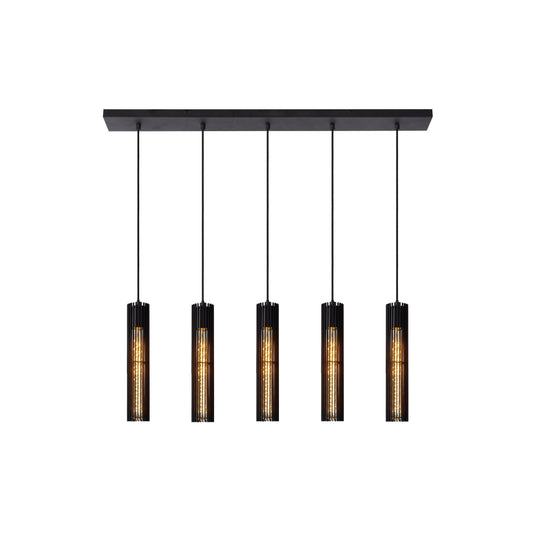 Lucide LIONEL - Pendant light - 5xE27 - Black