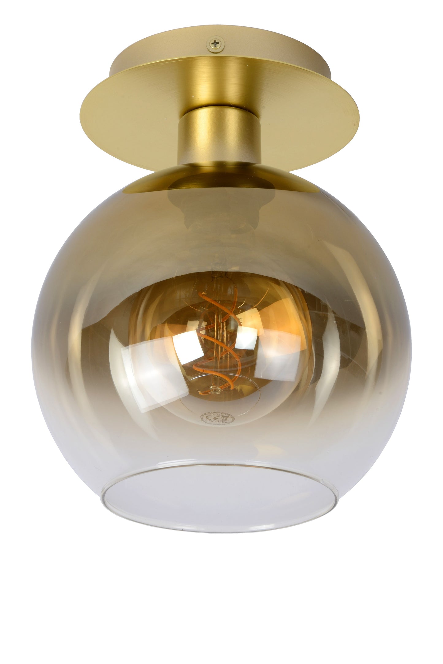 Lucide MARIUS - Flush ceiling light - 1xE27 - Matt Gold / Brass