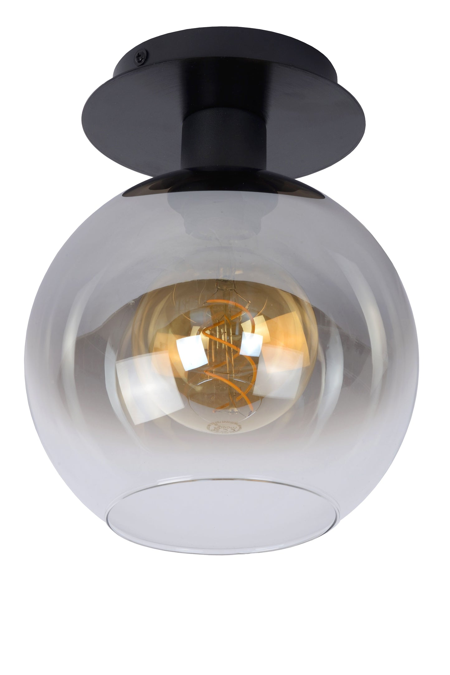 Lucide MARIUS - Flush ceiling light - 1xE27 - Black