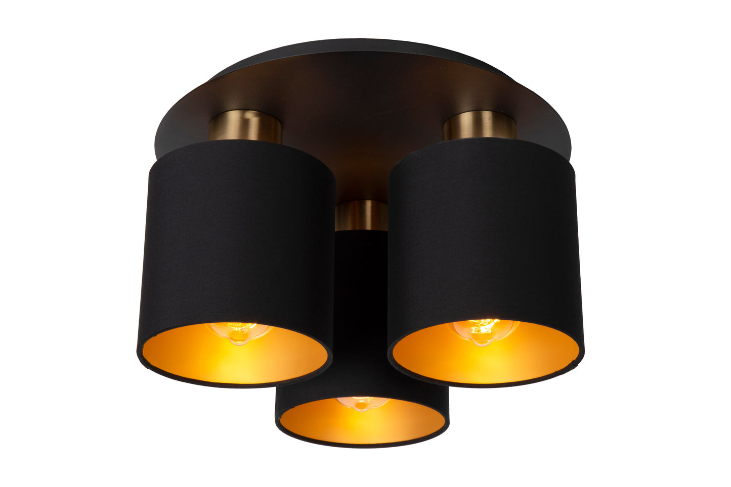 Lucide FUDRAL - Flush ceiling light - Ø 37 cm - 3xE27 - Black