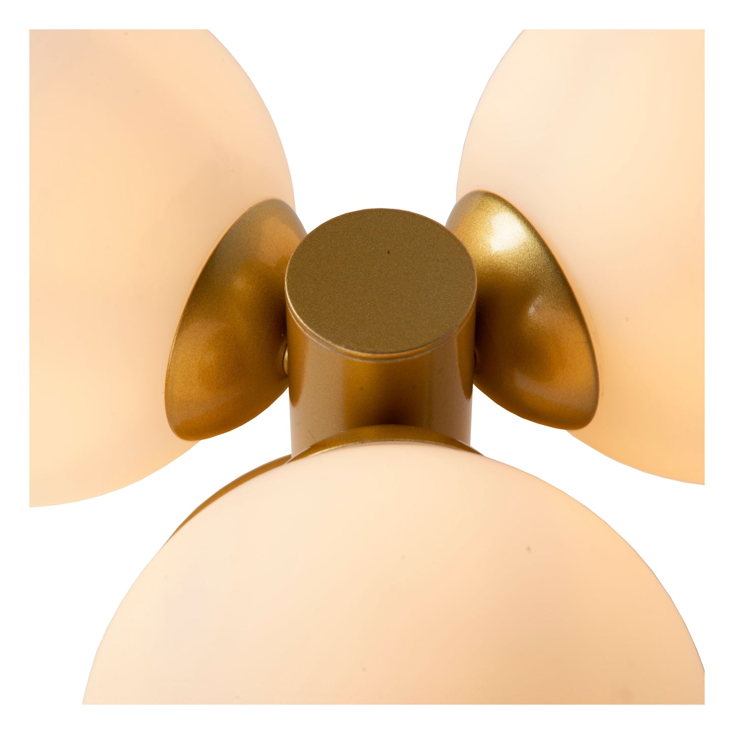 Lucide TRUDY - Flush ceiling light Bathroom - Ø 28 cm - 3xG9 - IP44 - Matt Gold / Brass