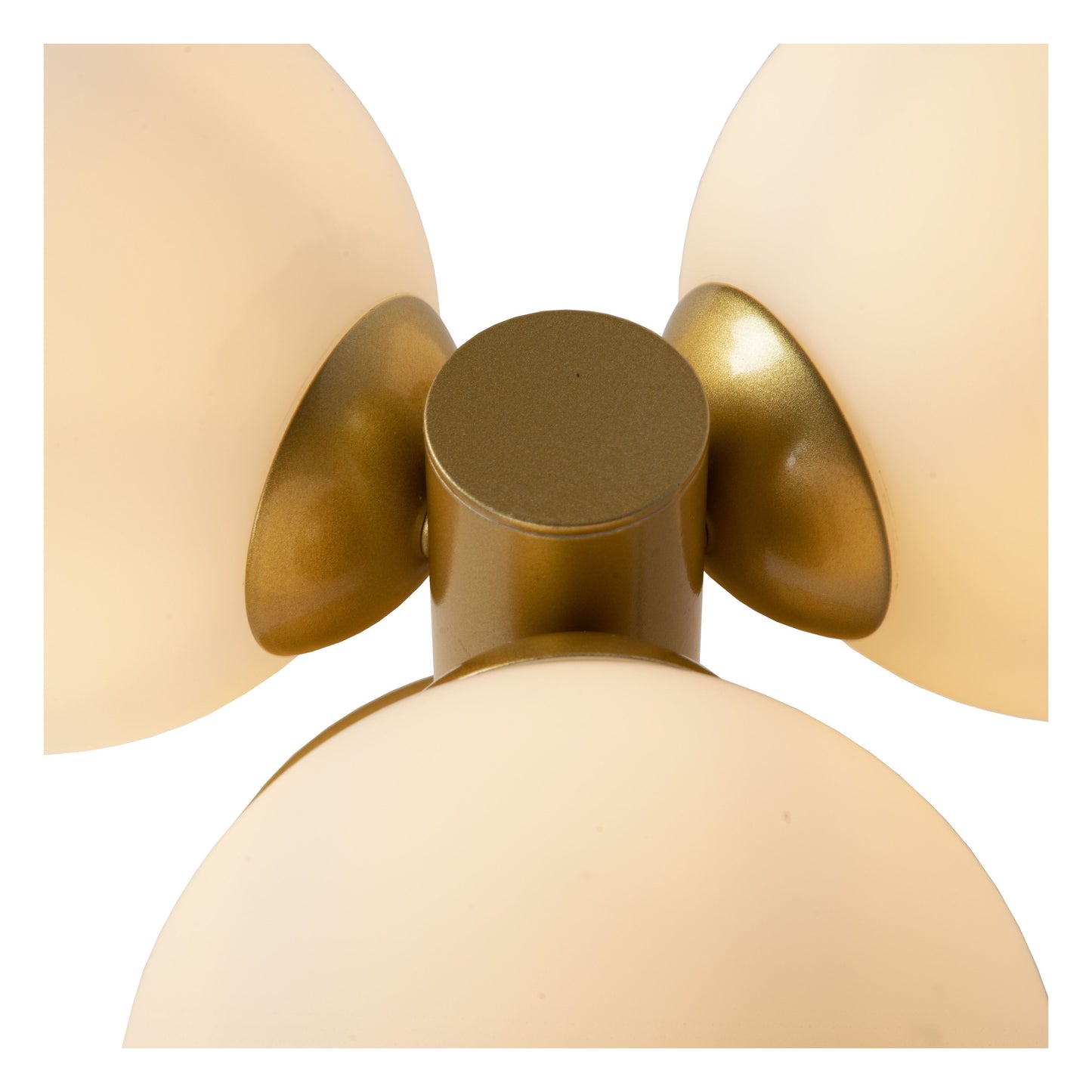 Lucide TRUDY - Flush ceiling light Bathroom - Ø 28 cm - 3xG9 - IP44 - Matt Gold / Brass