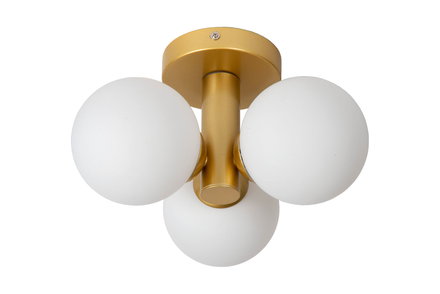 Lucide TRUDY - Flush ceiling light Bathroom - Ø 28 cm - 3xG9 - IP44 - Matt Gold / Brass