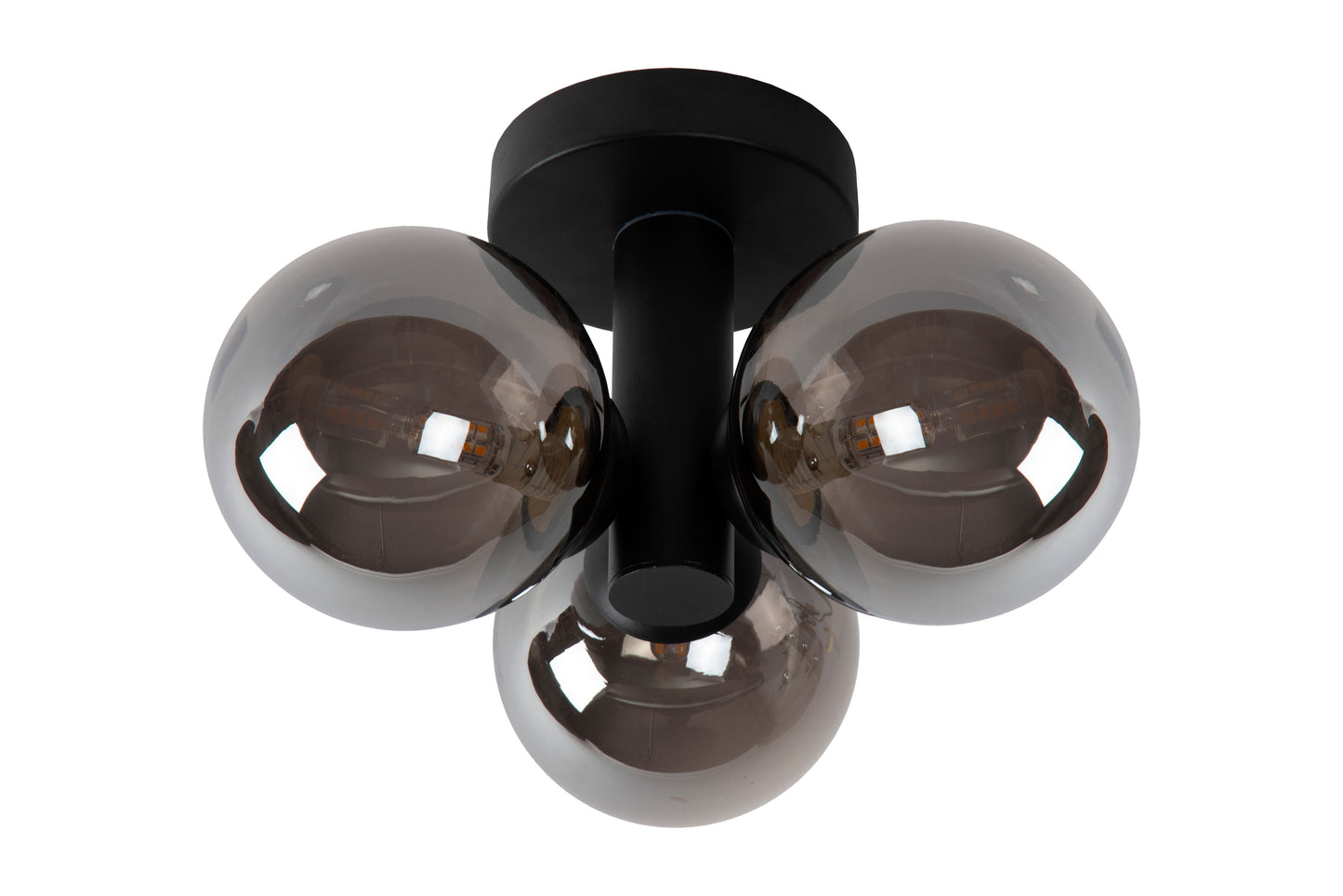 Lucide TRUDY - Flush ceiling light Bathroom - Ø 28 cm - 3xG9 - IP44 - Black