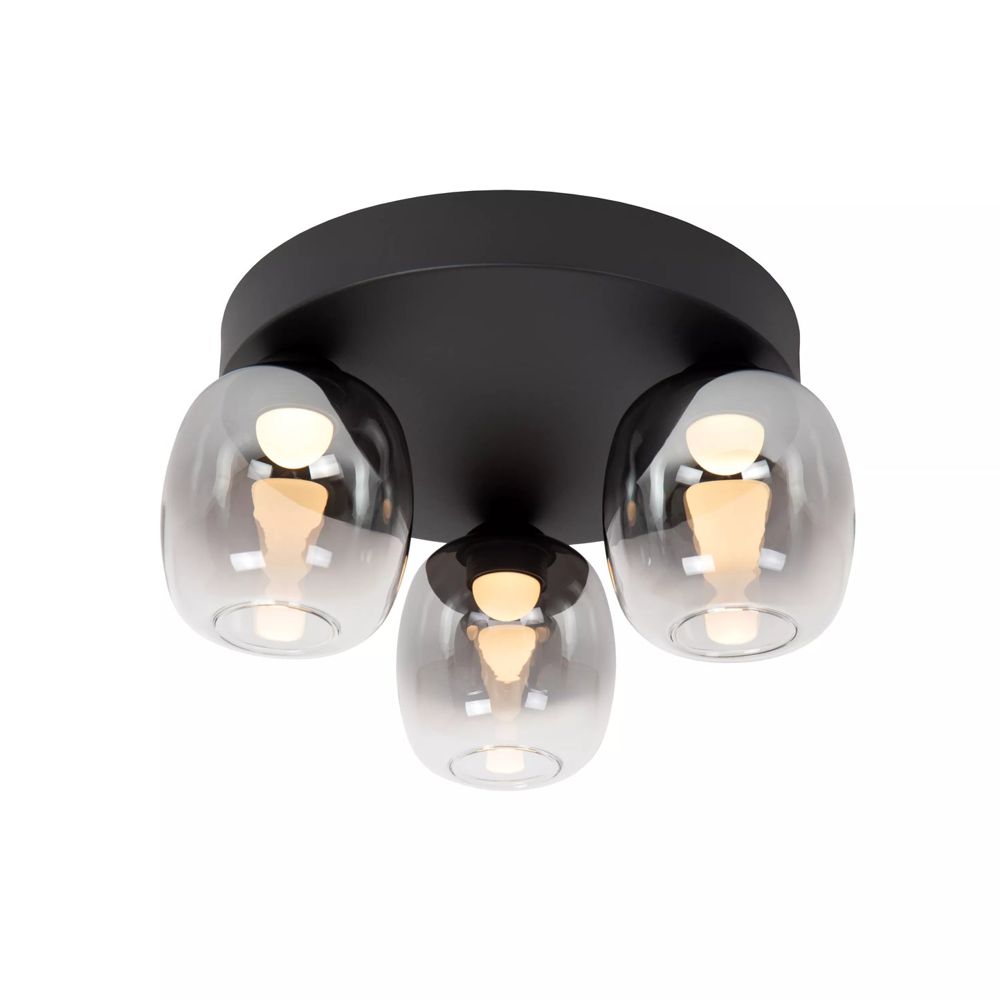 Lucide TAMINO - Flush ceiling light - LED Dim. - 3x5,6W 3000K - Black
