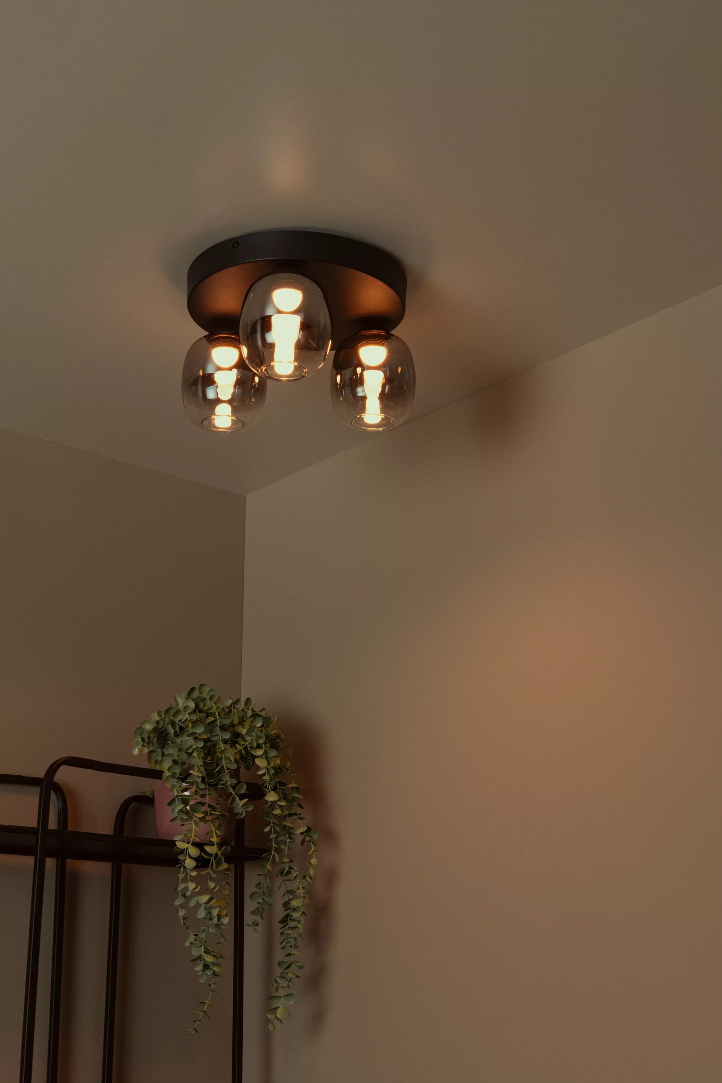 Lucide TAMINO - Flush ceiling light - LED Dim. - 3x5,6W 3000K - Black