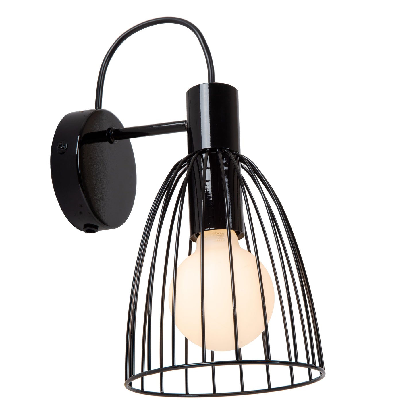 Lucide MACARONS - Wall light - 1xE27 - Black