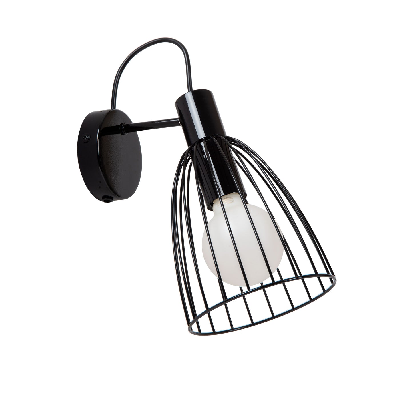 Lucide MACARONS - Wall light - 1xE27 - Black