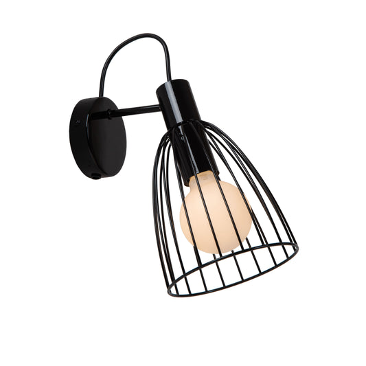 Lucide MACARONS - Wall light - 1xE27 - Black