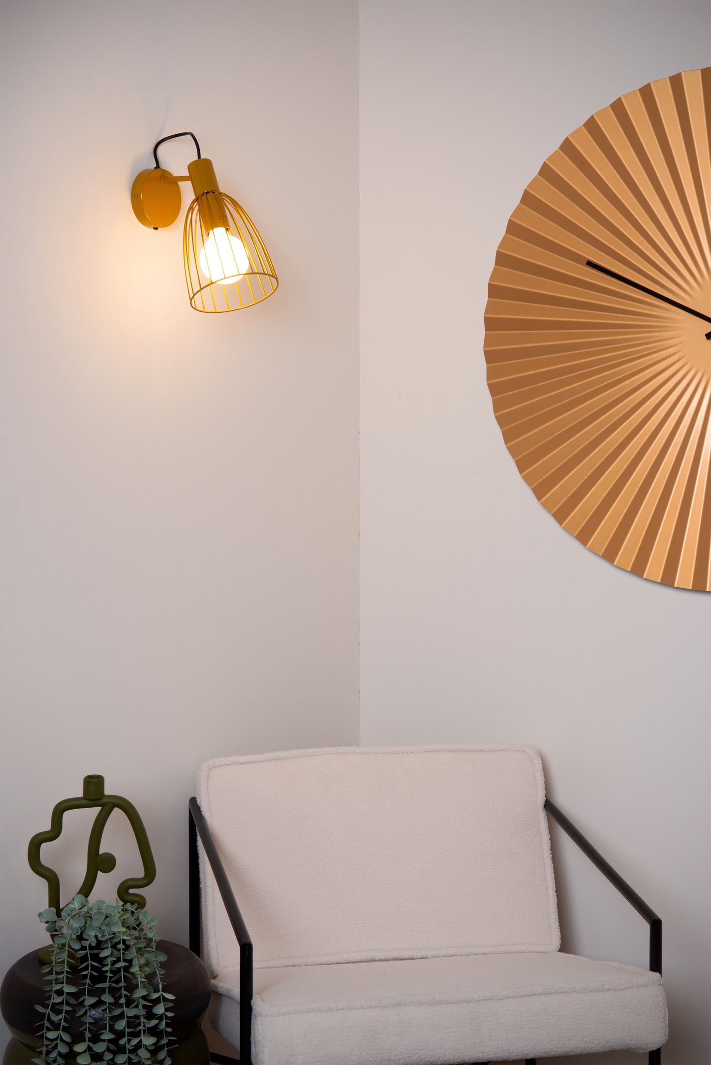 Lucide MACARONS - Wall light - 1xE27 - Ocher Yellow