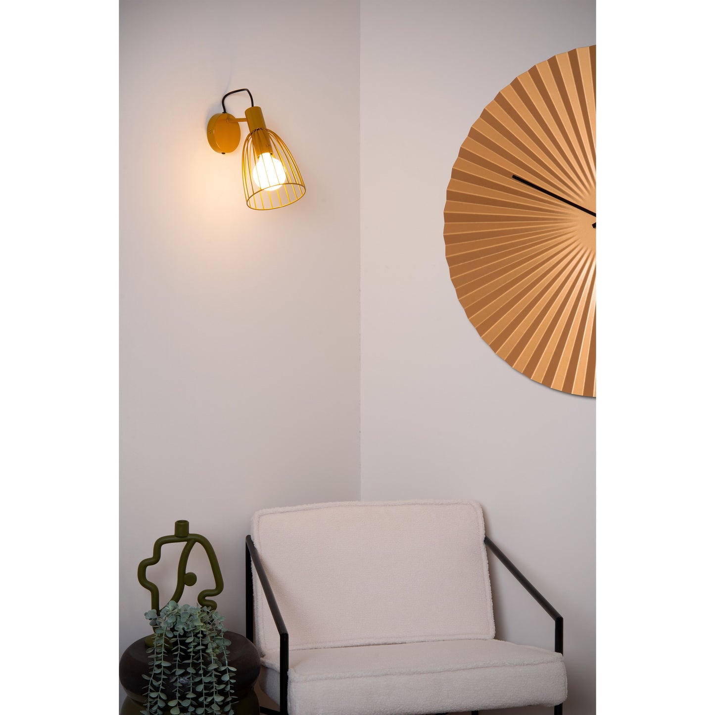 Lucide MACARONS - Wall light - 1xE27 - Ocher Yellow