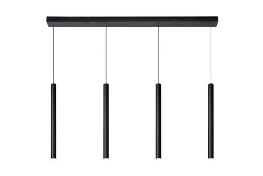 Lucide LORENZ - Pendant light - LED Dim. - 4x4W 3000K - Black