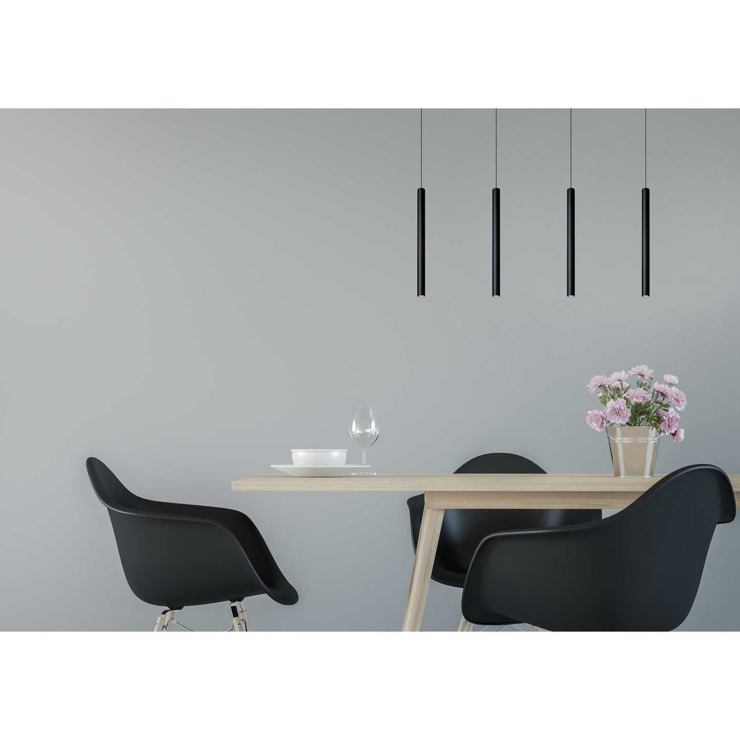 Lucide LORENZ - Pendant light - LED Dim. - 4x4W 3000K - Black