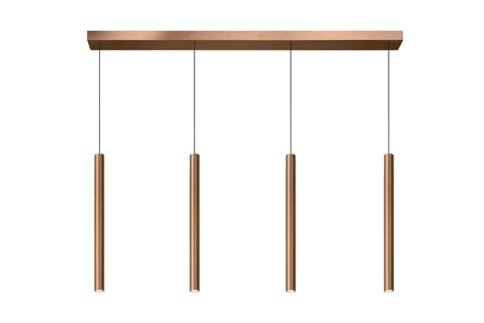 Lucide LORENZ - Pendant light - LED Dim. - 4x4W 3000K - Rust Brown