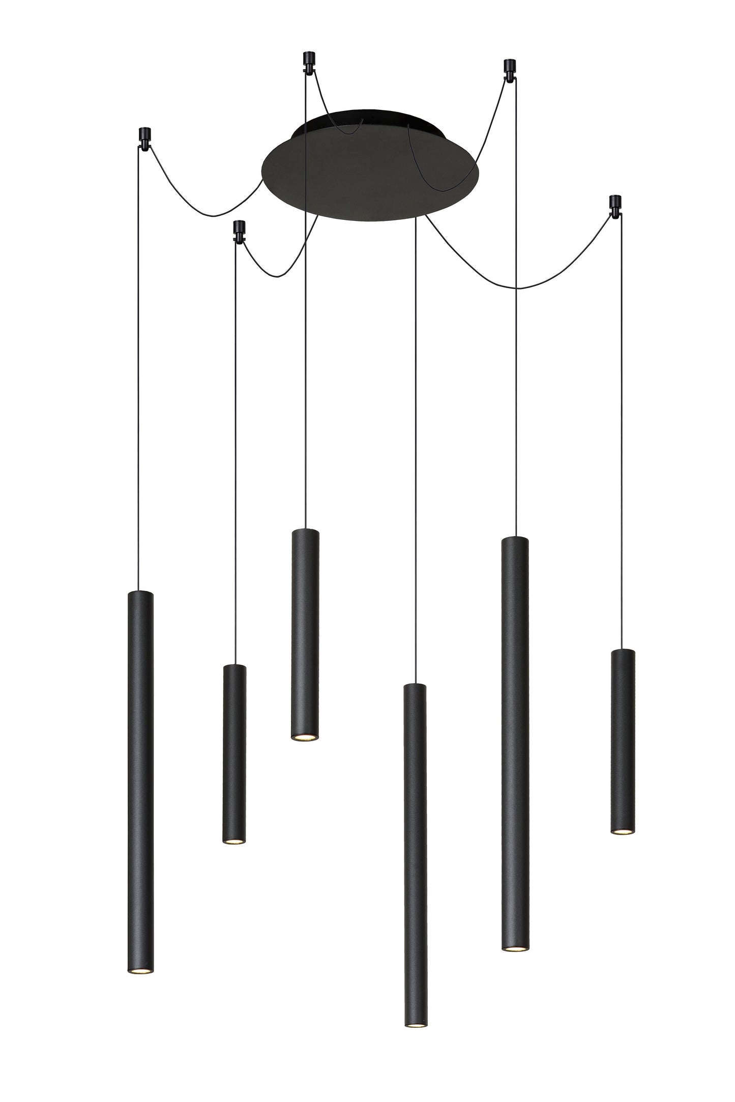 Lucide LORENZ - Pendant light - Ø 120 cm - LED Dim. - 6x4W 3000K - Black