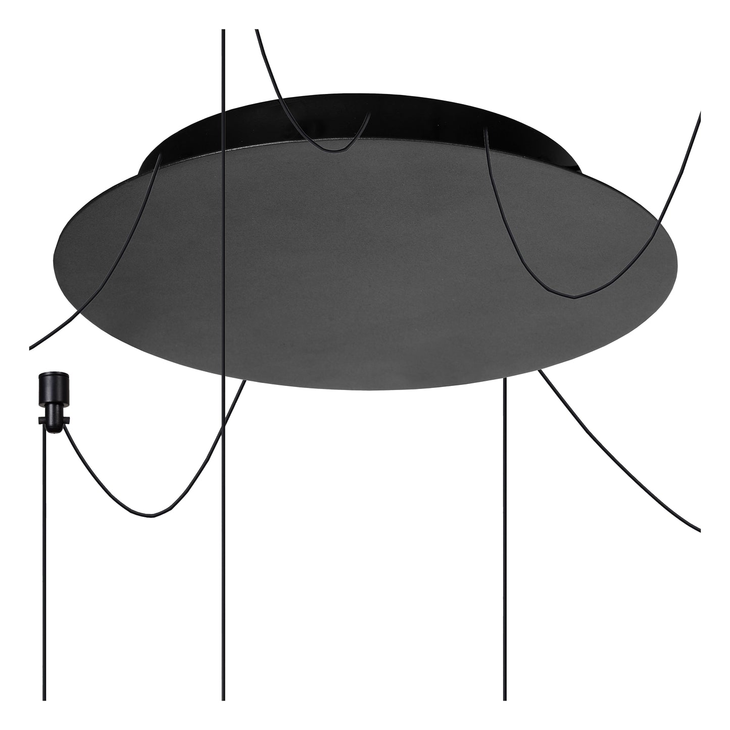 Lucide LORENZ - Pendant light - Ø 120 cm - LED Dim. - 6x4W 3000K - Black