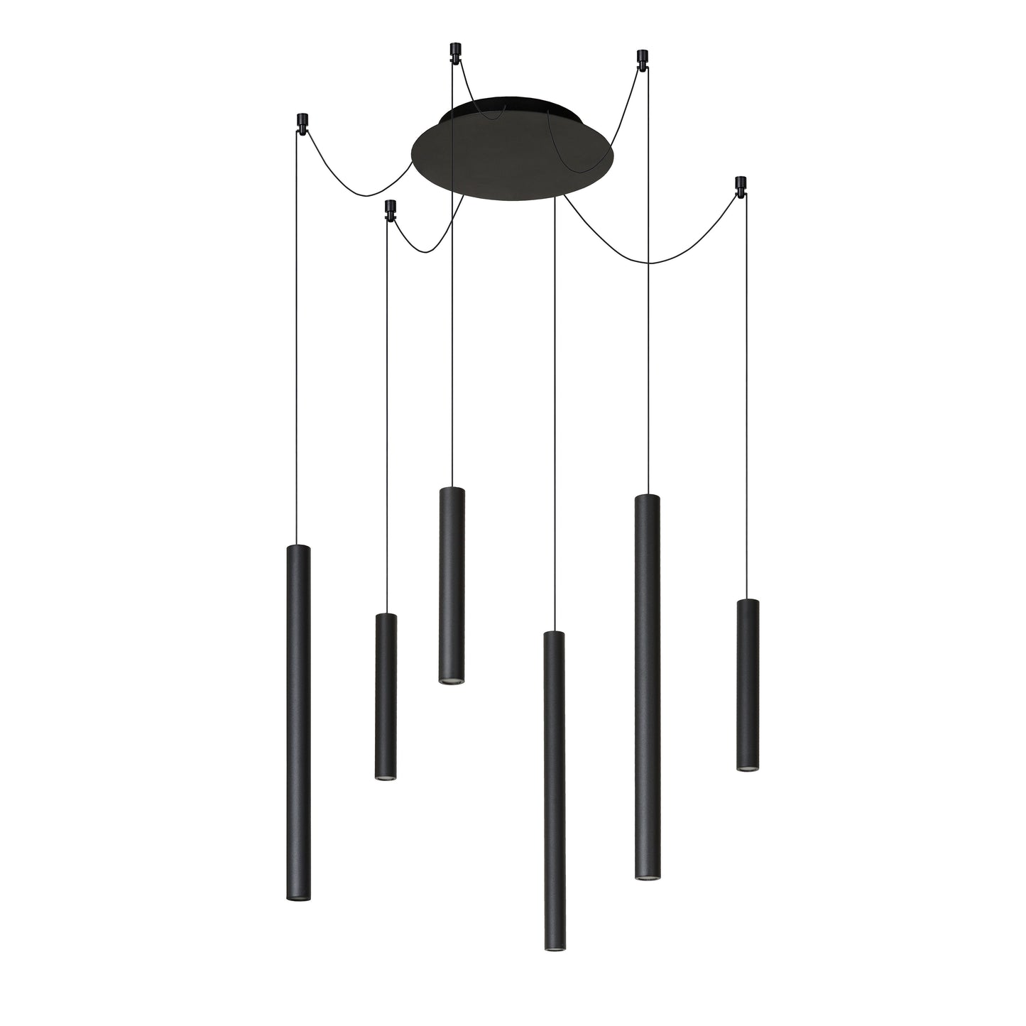 Lucide LORENZ - Pendant light - Ø 120 cm - LED Dim. - 6x4W 3000K - Black