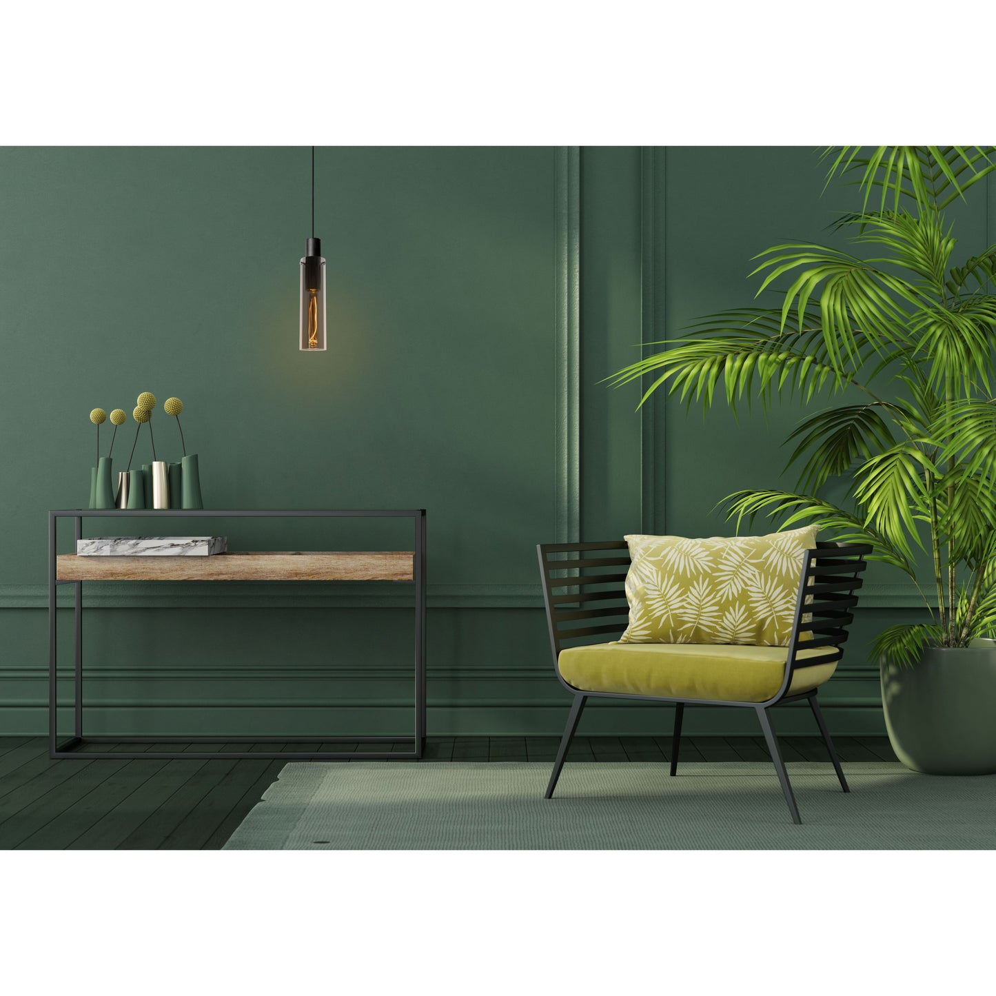 Lucide ORLANDO - Pendant light - Ø 10 cm - 1xE27 - Smoke Grey