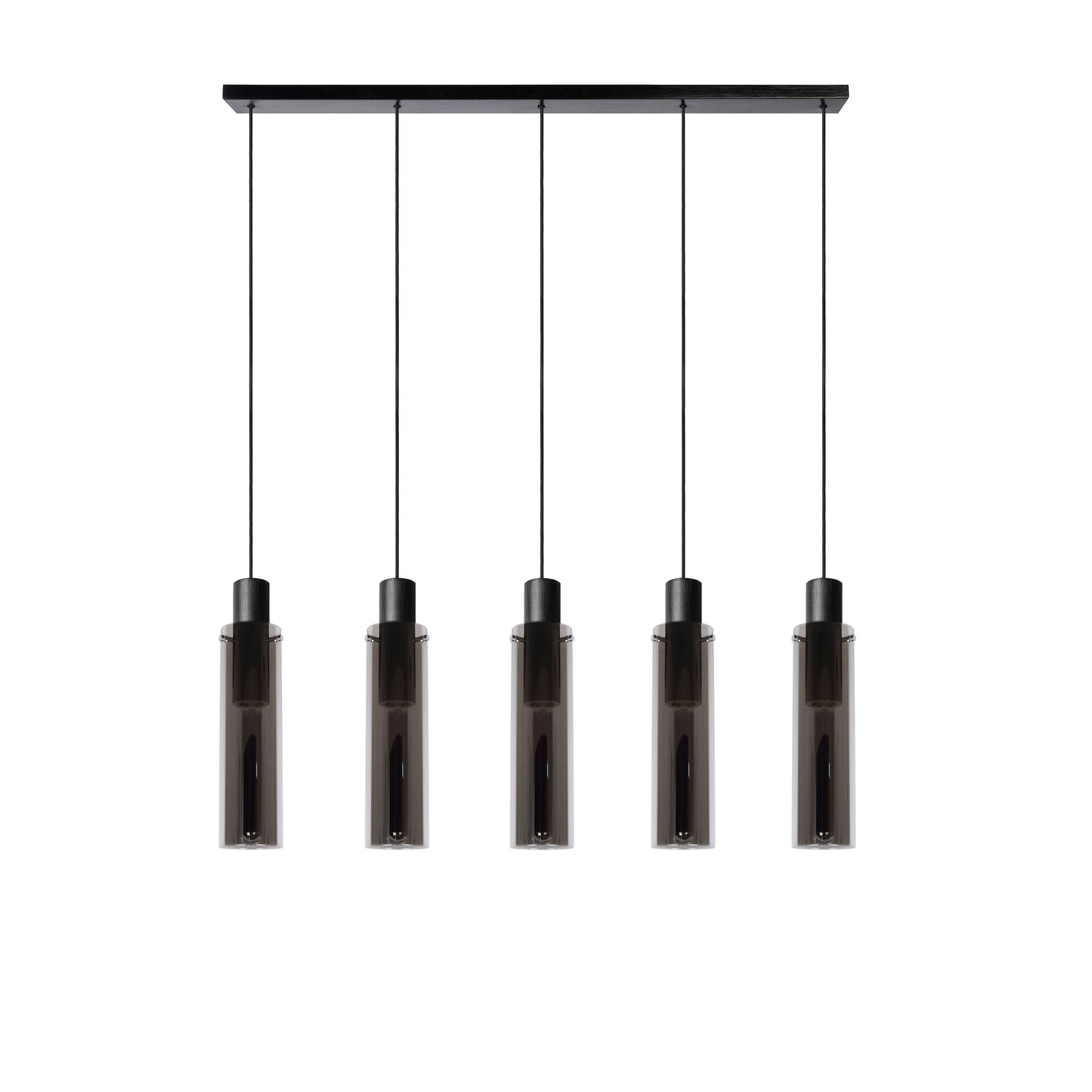 Lucide ORLANDO - Pendant light - 5xE27 - Smoke Grey