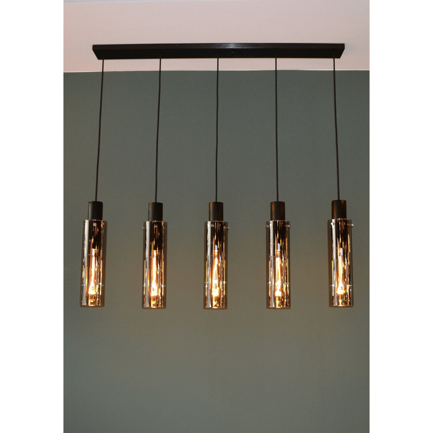 Lucide ORLANDO - Pendant light - 5xE27 - Smoke Grey