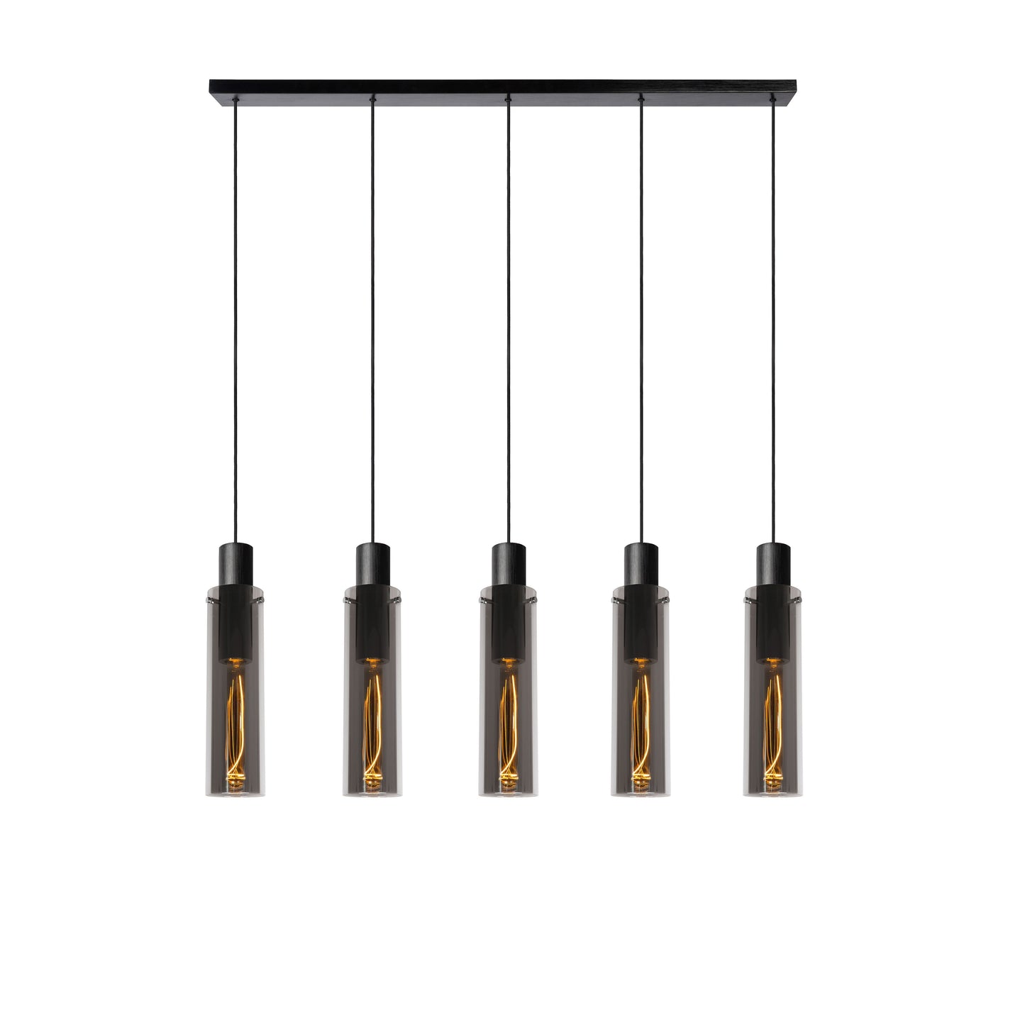 Lucide ORLANDO - Pendant light - 5xE27 - Smoke Grey