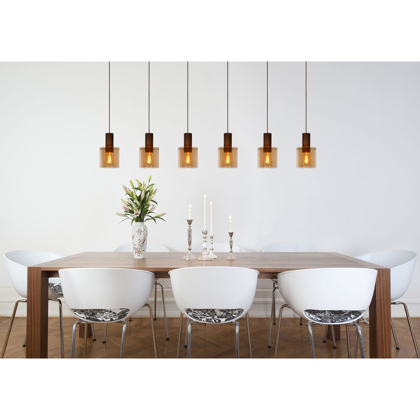 Lucide TOLEDO - Pendant light - Ø 20 cm - 3xE27 - Amber