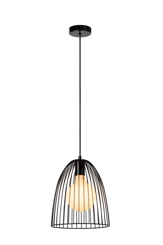 Lucide MACARONS - Pendant light - Ø 24,5 cm - 1xE27 - Black